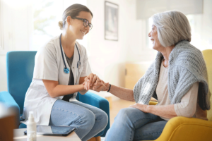a nurse gives examples of respite care to a resident